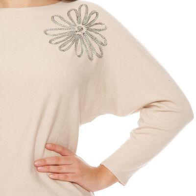 Imagen 2 del producto Sweater Manga 3/4  Bordado Escote Redondo