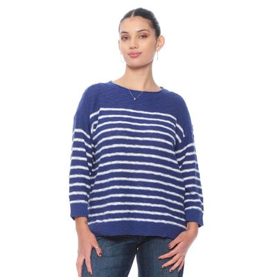 Sweater Manga Larga Listado  Escote Redondo