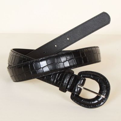 Cinturon  Ecocuero Con Hebilla Forrada