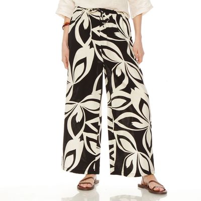 Imagen 1 del producto Pantalon Estampado Wide Leg Tiro Alto Pretina Ajustada