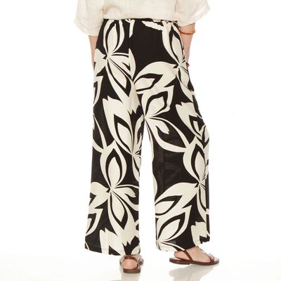 Imagen 2 del producto Pantalon Estampado Wide Leg Tiro Alto Pretina Ajustada