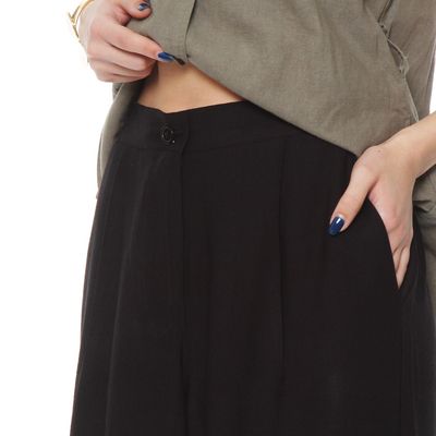 Imagen 2 del producto Pantalon Wide Leg Tiro Alto Pretina  Basica 1 Boton