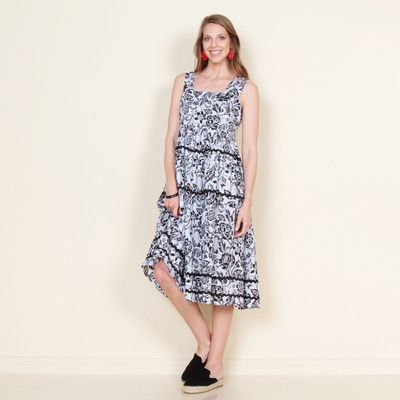 Imagen 2 del producto Vestido Sin Manga Estampado Escote Cuadrado