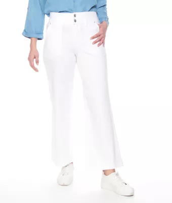 Pantalon Crop Cargo Tiro Alto Pretina Media 2 Botones