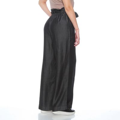 Imagen 2 del producto Pantalon Lyocell Wide Leg Tiro Alto Pretina Elasticada Con Lazo