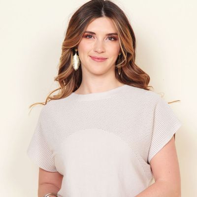 Imagen 2 del producto Sweater Tejido Manga Corta Escote Redondo