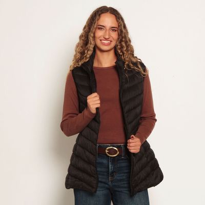 Imagen 2 del producto Parka Sin Manga Solida Con Cierre En El Delantero Y Bolsillos