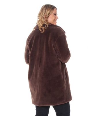 Imagen 2 del producto Abrigo Manga Larga De Piel Sintetica