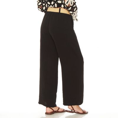 Imagen 2 del producto Pantalon Wide Leg Tiro Alto Pretina  Basica  Con Cinturon