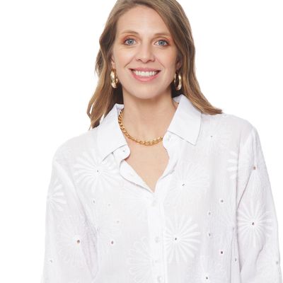 Imagen 2 del producto Blusa Manga 3/4 Brodery Abotonada En Delantero