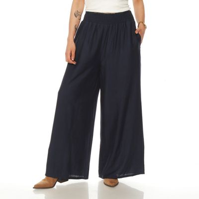 Imagen 1 del producto Pantalon Wide Leg Tiro Alto Pretina Ancha Elasticada