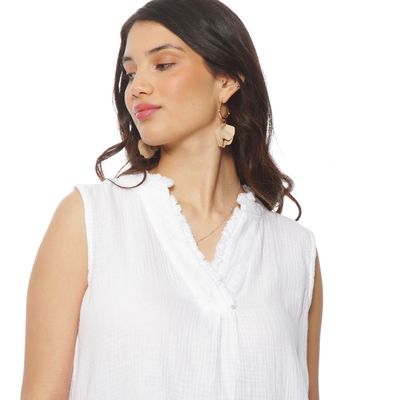 Imagen 2 del producto Blusa Sin  Manga Solido  Escote V