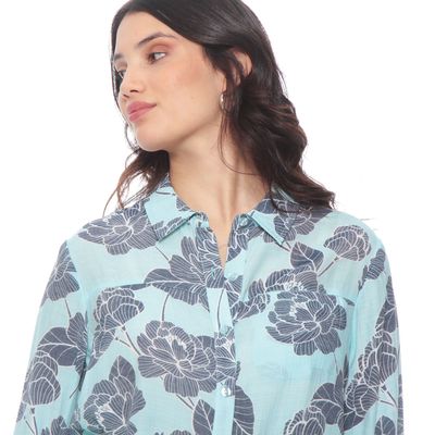 Imagen 2 del producto Blusa Manga Larga  Estampada Abotonada En Delantero