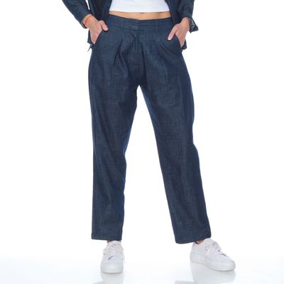 Pantalon Recto Tiro Alto Pretina Elastica