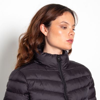 Imagen 2 del producto Parka Manga Larga Solida Con Cierre En Delantero Y Bolsillos