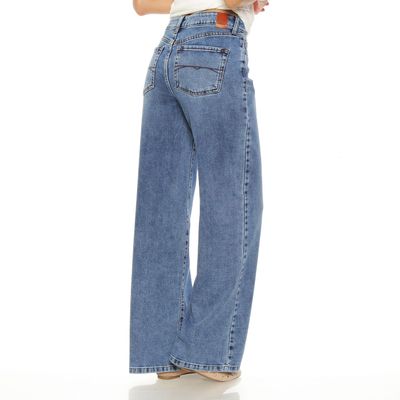 Imagen 2 del producto Jeans Wide Leg Tiro  Alto  Pretina Basica 1 Boton