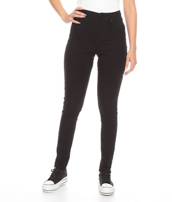 Pantalon Pitillo Tiro Alto Skinny Color Pretina Basica Un Boton