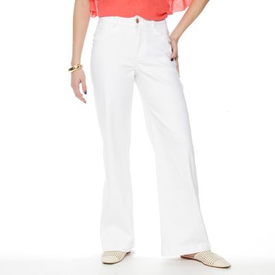 Jeans   Pretina  Basica 1 Boton Wide Leg Tiro Alto