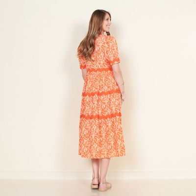 Imagen 2 del producto Vestido  Manga  Corta Estampado  Con Escote Cuadrado