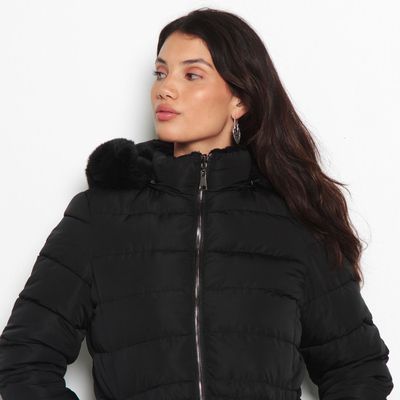 Imagen 2 del producto Parka Manga Larga Con Capucha Y Cierre En Delantero