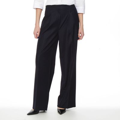 Pantalon Recto Tiro Alto  Pretina Basica