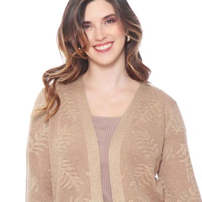 Imagen 2 del producto Chaleco Abierto Manga 3/4 Con Textura