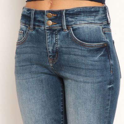 Imagen 2 del producto Jeans Recto Tiro Alto Pretina 2 Botones