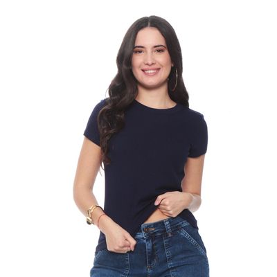 Imagen 2 del producto Polera Manga Corta Solida Escote Redondo