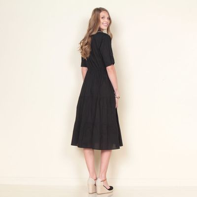 Imagen 2 del producto Vestido Solido Abotonado En El Delantero