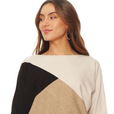 Imagen 2 del producto Sweater Manga Larga Escote Bote Asimetrico