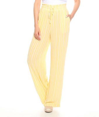 Pantalon Palazzo Listado Bolsillos  Delantero Pretina Ajustable