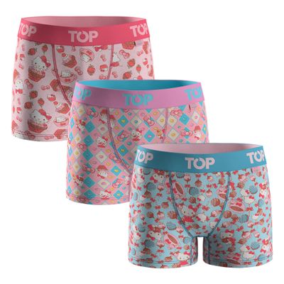 BÓXER MEDIO NIÑA ALGODÓN PACK 3 HELLO KITTY C6 TOP