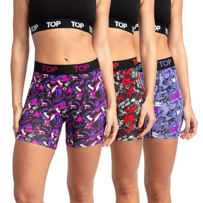 Bóxer Mujer Medio Algodón DC Pack 3 C4 TOP