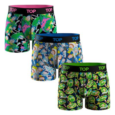 BÓXER MEDIO ALGODÓN PACK 3 RICK AND MORTY C3 TOP