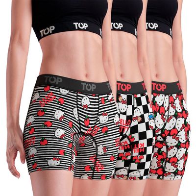 Imagen 1 del producto Bóxer Medio MUJER Algodón Pack 3 Hello Kitty C4 