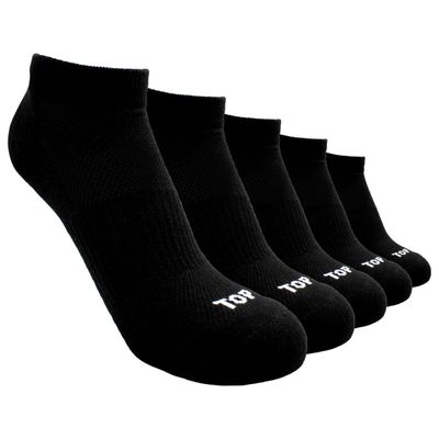 Calcetines Niño Deportivos Tobilleros Negros Pack 5 C1 TOP