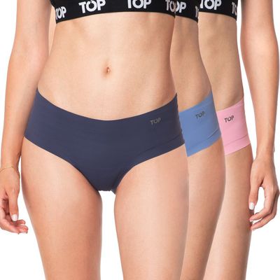 Calzón Pantaletas Microfibra Corte Laser Pack 3 C2 TOP