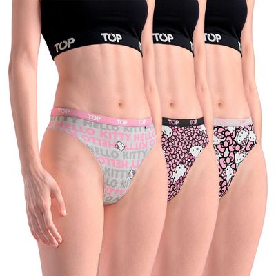 Imagen 1 del producto Calzón Culotte Algodón Pack 3 Hello Kitty C1 TOP