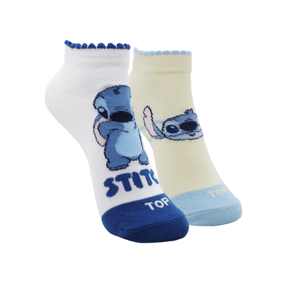 CALCETINES TOBILLEROS MUJER ALGODÓN PACK 2 STITCH C2 TOP