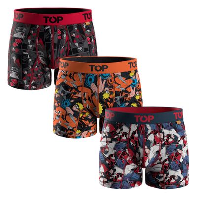 Imagen 1 del producto BÓXER MEDIO ALGODÓN NARUTO SHIPPŪDEN PACK 3 C3 TOP