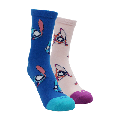 CALCETINES LARGOS MUJER ALGODÓN PACK 2 STITCH  C4 TOP