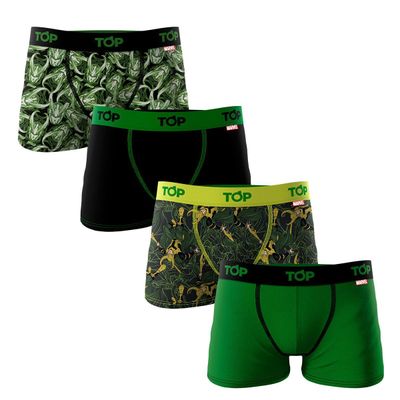 Bóxer Niño Algodón Marvel Pack 4 C7 Loki Top