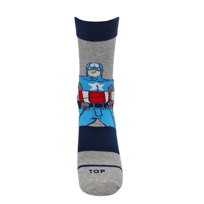 Imagen 2 del producto Calcetines Largos Niño Algodón Marvel Capitán América Pack 2 C3 TOP