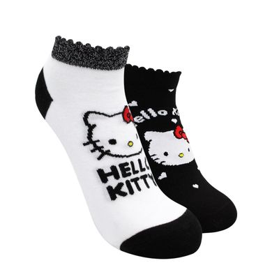 Imagen 1 del producto CALCETINES TOBILLEROS MUJER ALGODÓN PACK 2 HELLO KITTY C1 TOP
