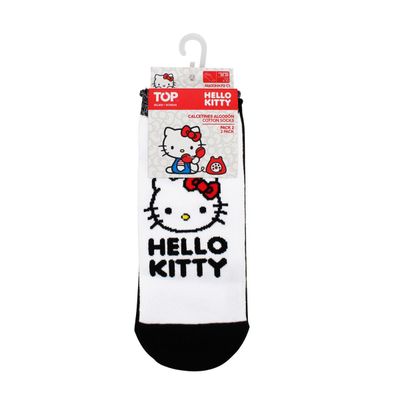 Imagen 2 del producto CALCETINES TOBILLEROS MUJER ALGODÓN PACK 2 HELLO KITTY C1 TOP