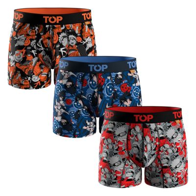 BÓXER MEDIO MICROFIBRA NARUTO PACK 3 C1 TOP
