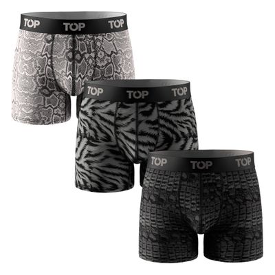 BÓXER MEDIO ALGODÓN PACK 3 COLECCION SKINS C1 TOP
