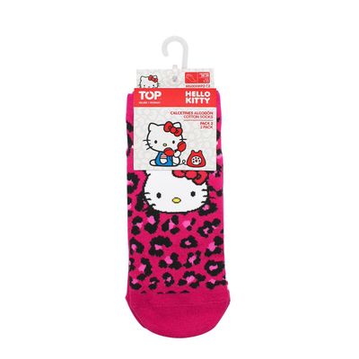Imagen 2 del producto CALCETINES TOBILLEROS MUJER ALGODÓN PACK 2 HELLO KITTY C2 TOP