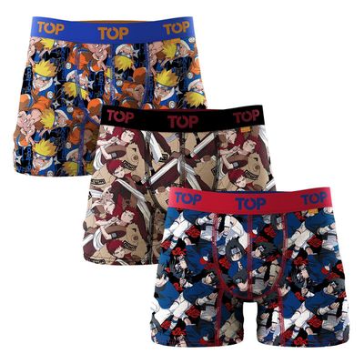 Imagen 1 del producto Bóxer Medio Algodón Naruto Pack 3 C2 Top