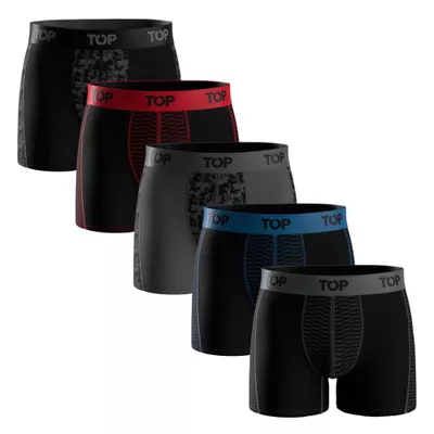 BÓXER MEDIO MICROFIBRA PACK 5 C1 TOP